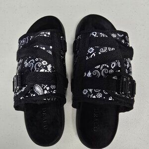 DRACO Slides Mens Shoes Size 12, 12.5, 13, 13.5 Black Sandals Bandana + Bag NEW